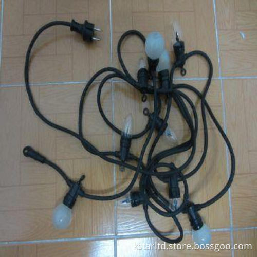 Party Light String, 10pcs E14 Socket, 40cm Socket Space. with 1.5m Power Cord and EU Plug, 230V